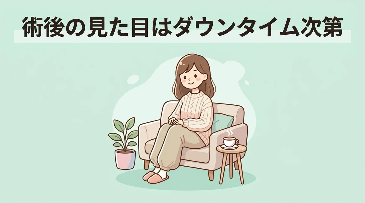 術後の見た目に影響するダウンタイムの違い