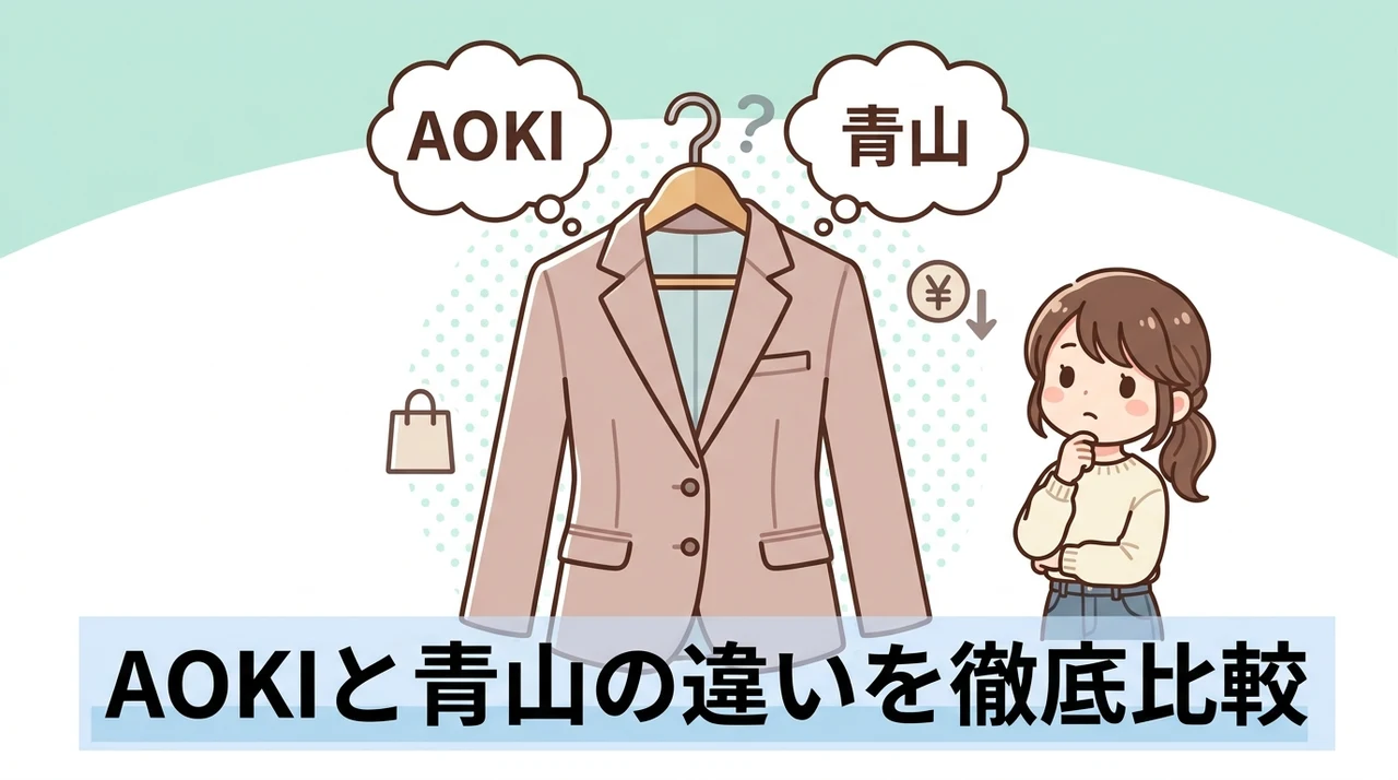 青木(AOKI)と青山(洋服の青山)の違いを比較