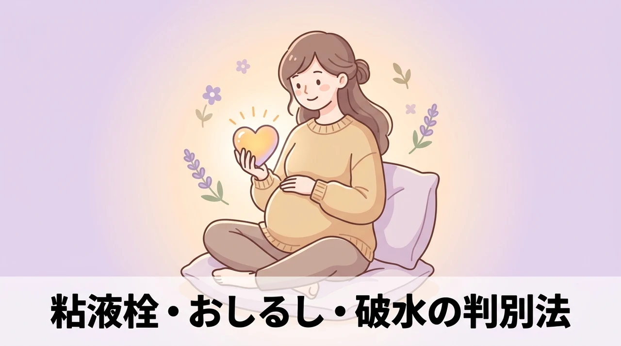 粘液栓とおしるしや破水の見分け方