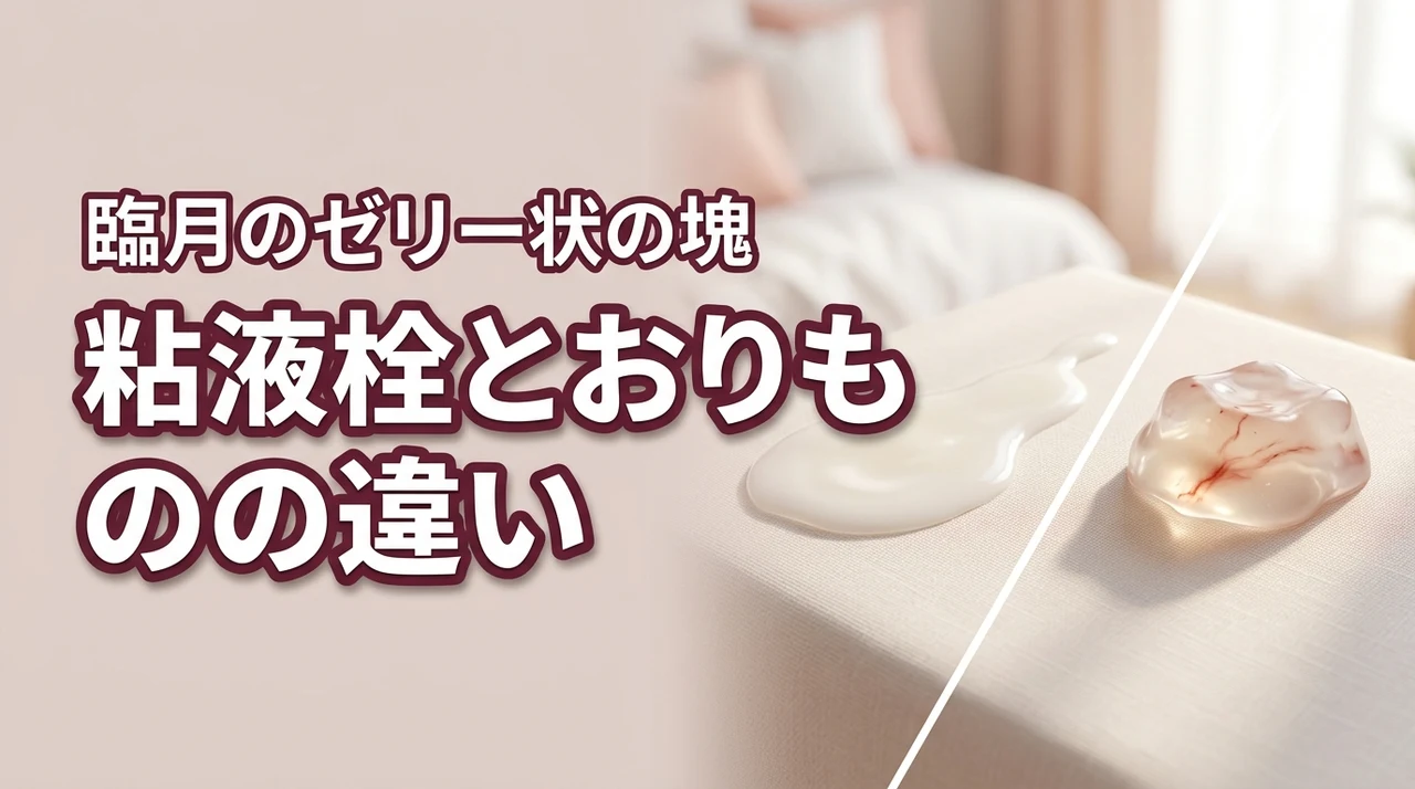 粘液栓とおりものの違いは何？臨月のゼリー状の塊やおしるしとの見分け方を解説