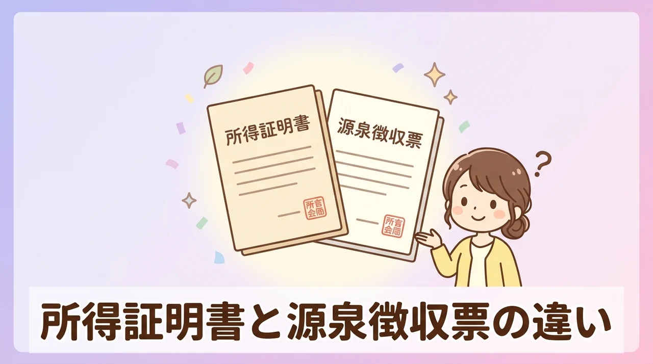 所得証明書と源泉徴収票の違いを比較解説