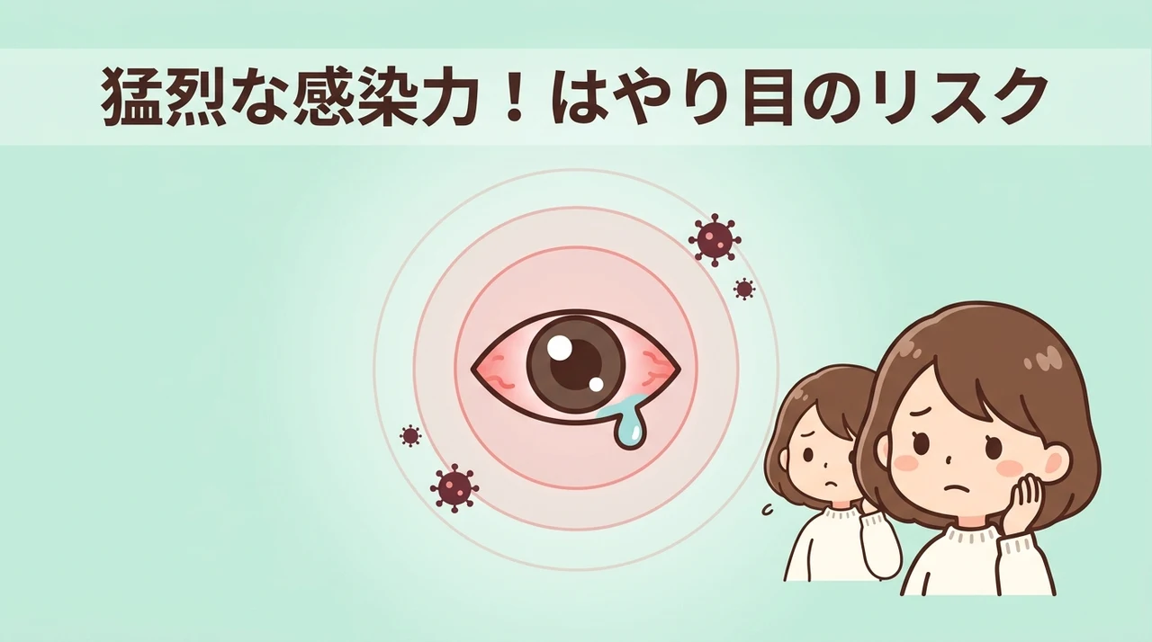 はやり目の強い感染力と周囲にうつるリスク