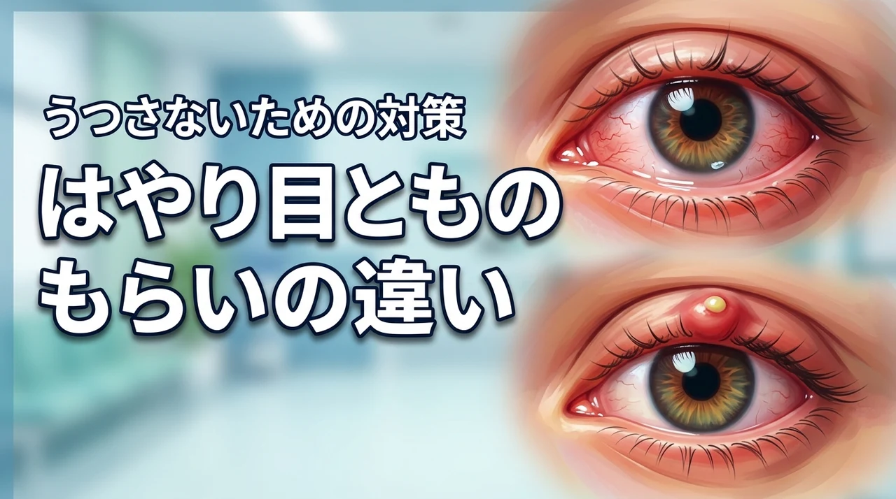 目が赤いのはどっち?はやり目とものもらいの違いや周囲にうつさないための対処法