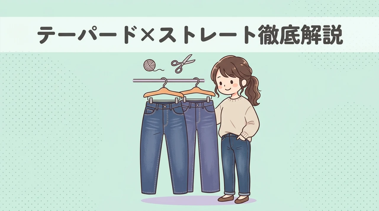 テーパードとストレートのシルエットの違いを解説