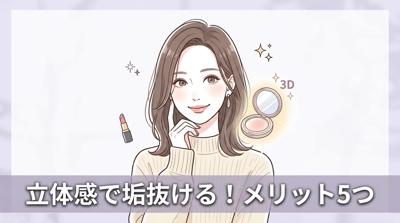 平面的な顔を立体的に見せるメイクのメリット5つ