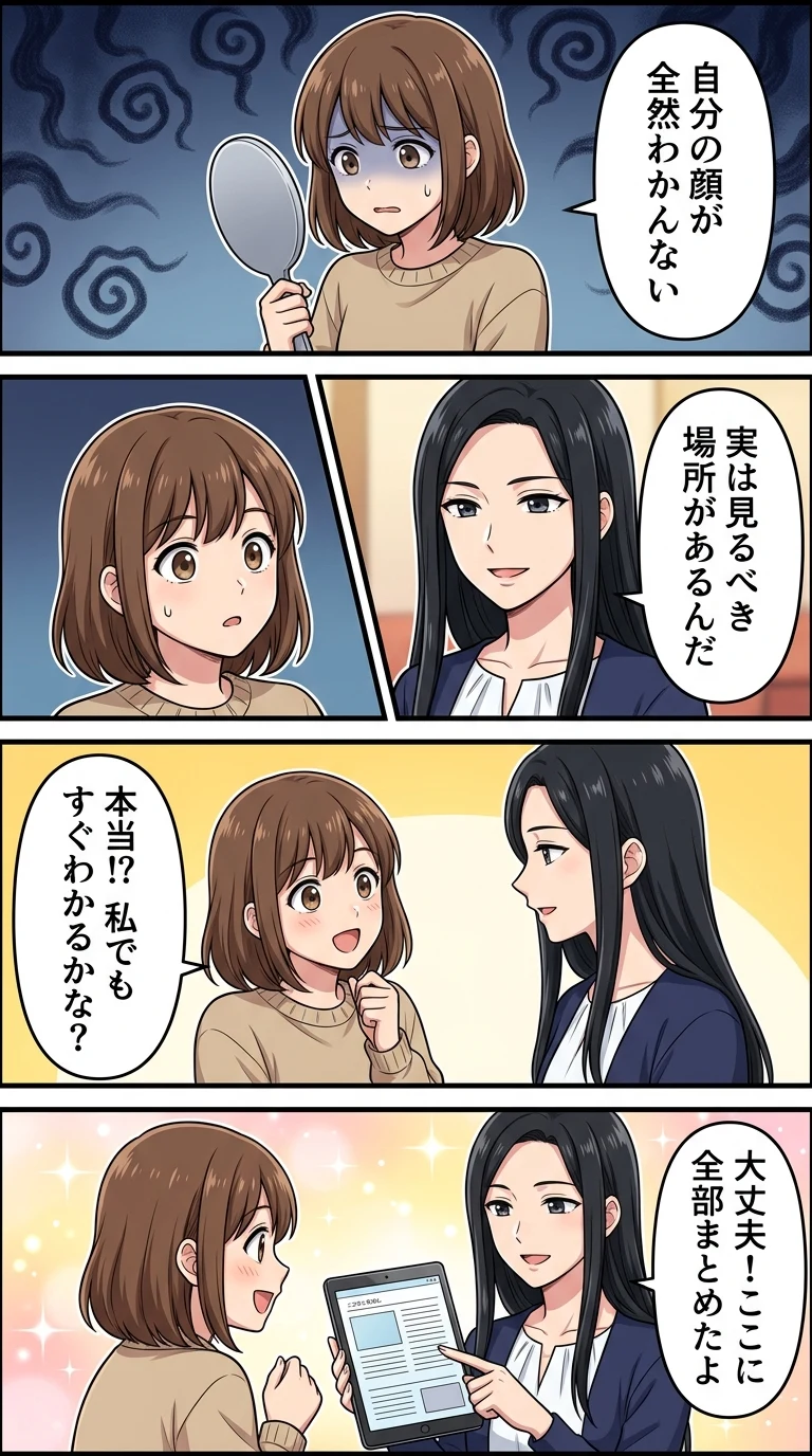 顔 立体的 平面的 違い