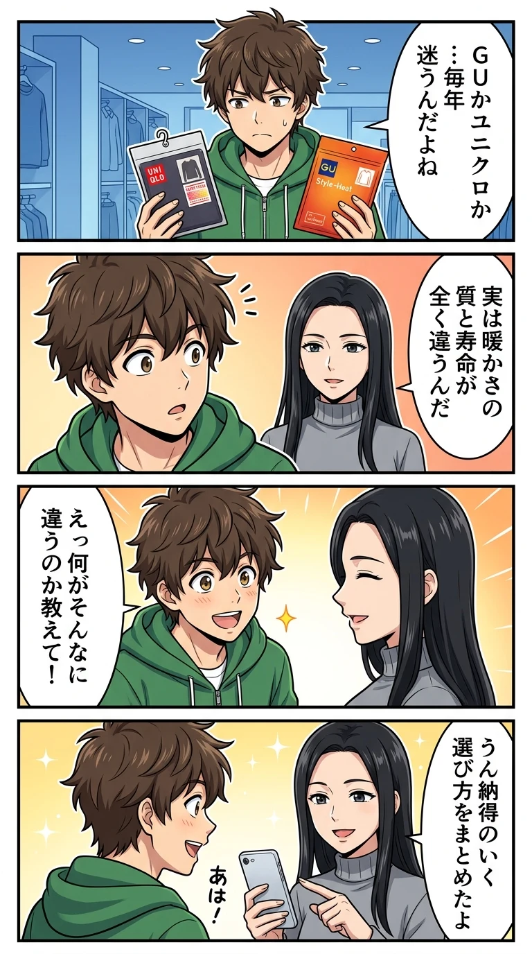 ユニクロとgu ヒートテック 違い