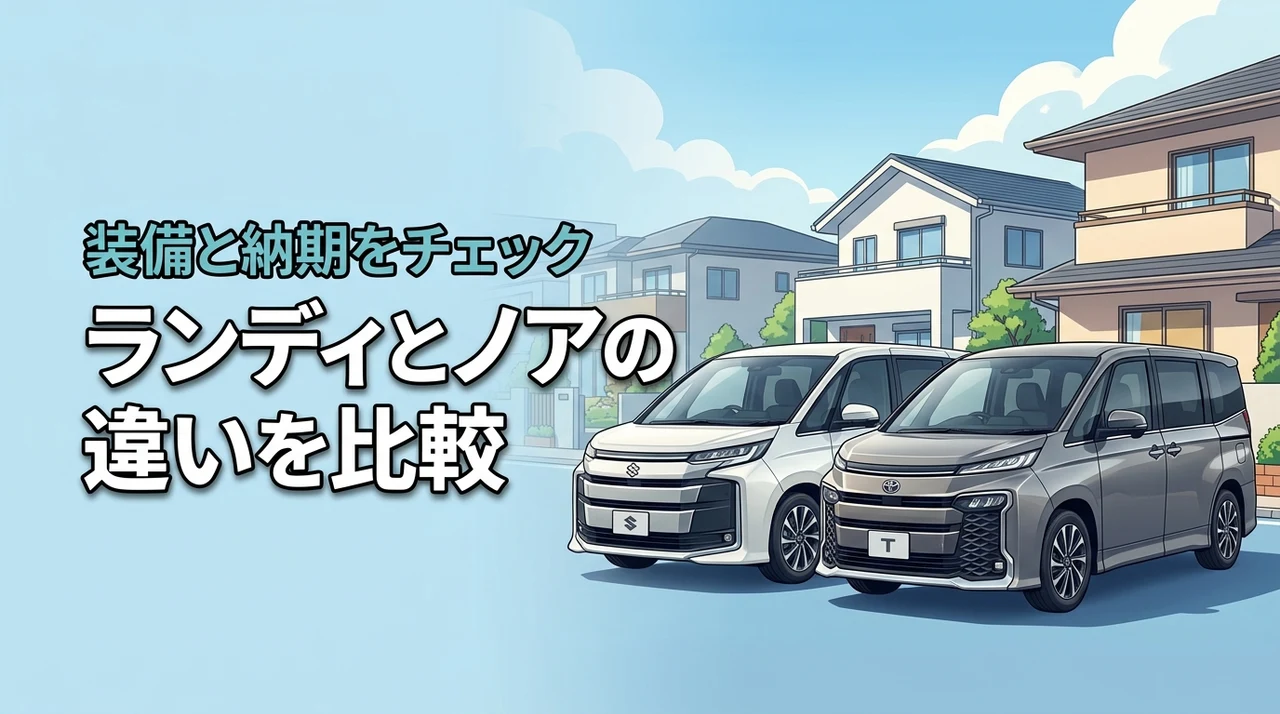 スズキのランディとノアの違いは何?納期や装備を比較して後悔しない車選びをしよう