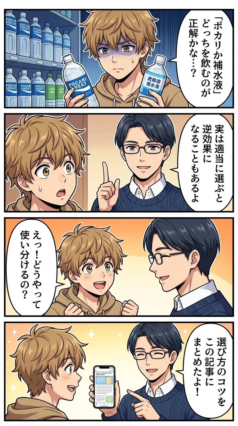 経口補水液 ポカリ 違い